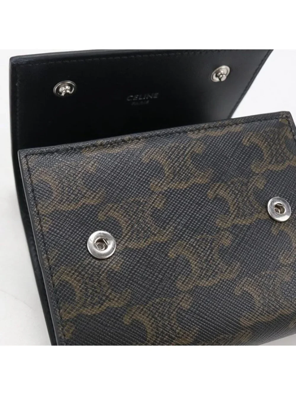 Celine Trifold Wallet Triomphe Canvas